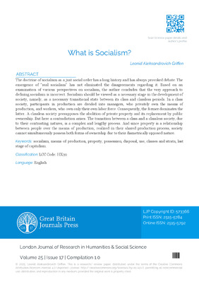 What is Socialism?