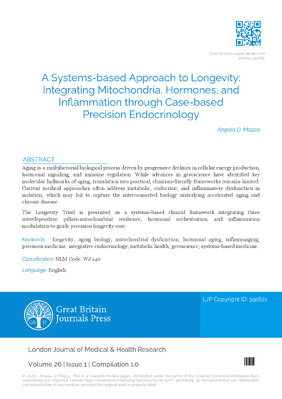 A Systems-based Approach to Longevity: Integrating Mitochondria, Hormones, and Inflammation through Case-based Precision Endocrinology