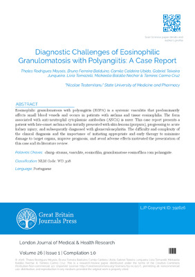 Diagnostic Challenges of Eosinophilic Granulomatosis with Polyangiitis: A Case Report