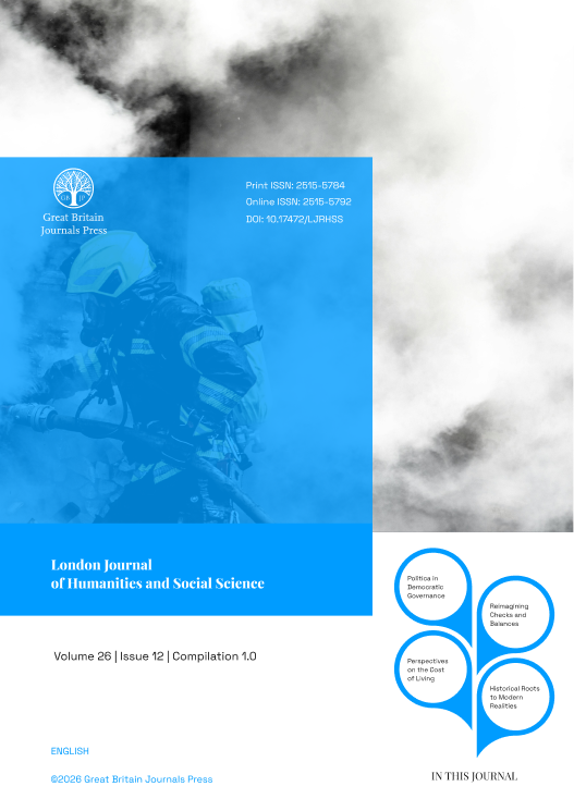 Research journal cover with scholarly articles.