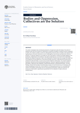 Bodies and Oppression, Collectives Are the Solution