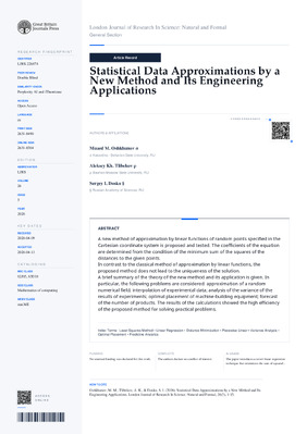 Statistical Data Approximations by a New Method and Its Engineering Applications