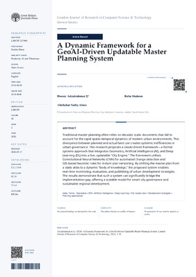 A Dynamic Framework for a GeoAI-Driven Updatable Master Planning System