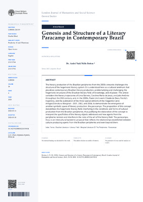 Gênese e estrutura de um paracampo literário na contemporaneidade brasileira