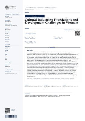 Cultural Industries: Foundations and Development Challenges in Vietnam