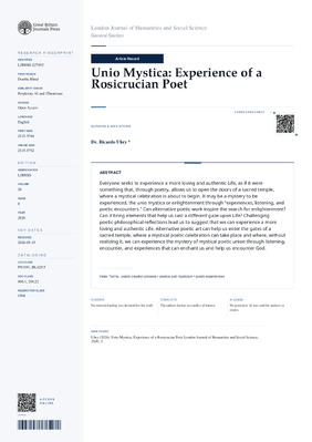 Unio Mystica: Experience of a Rosicrucian Poet