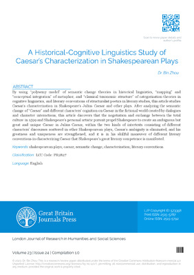 Unveiling Caesar: A Linguistic and Cognitive Exploration in Shakespearean Plays