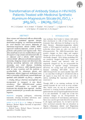 Transformation of Antibody Status in HIV/AIDS Patients Treated with Medicinal synthetic Aluminum-magnesium silicate {Al4 (SiO4)3 + 3Mg2SiO4 → 2Al2Mg3 (SiO4)3}