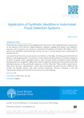 Application of Synthetic Identities in Automated Fraud Detection Systems