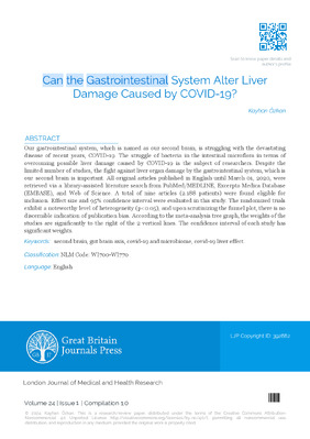 Can the Gastrointestinal System alter Liver Damage Caused by COVID-19?