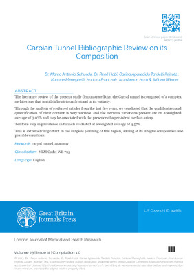 Carpian Tunnel Bibliographic Review on its Composition