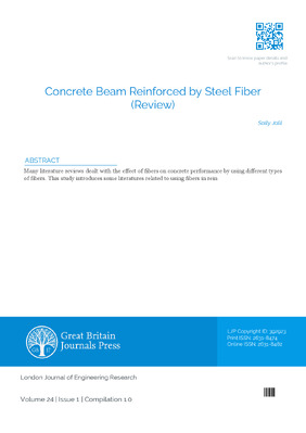 Concrete Beam Reinforced by Steel Fiber  (Review)
