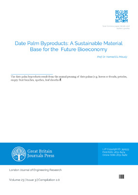 Date Palm Byproducts: A Sustainable Material base for the Future Bioeconomy