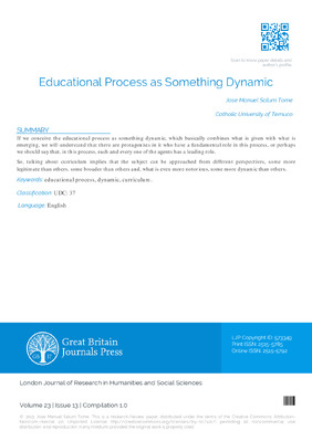 Educational Process as Something Dynamic