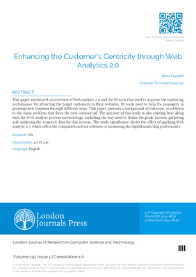 Enhancing the Customer’s Centricity Through Web Analytics 2.0