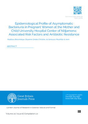 Epidemiological Profile of Asymptomatic Bacteriuria in Pregnant Women at the Mother and Child University Hospital Center of N’Djamena: Associated Risk Factors and Antibiotic Resistance