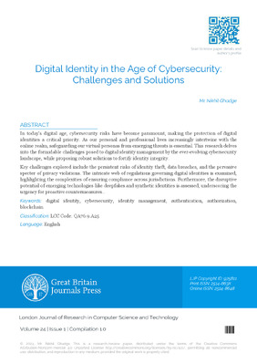 Digital Identity in the Age of Cybersecurity: Challenges and Solutions
