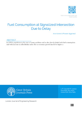 Fuel Consumption at Signalized Intersection Due to Delay