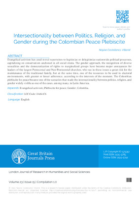 Intersectionality between Politics, Religion, and Gender During the Colombian Peace Plebiscite