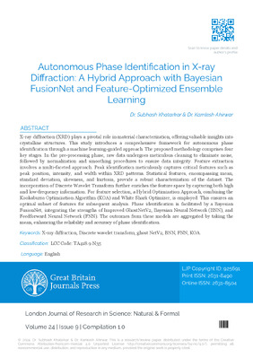 Autonomous Phase Identification in X-ray Diffraction: A Hybrid Approach with Bayesian FusionNet and Feature-Optimized Ensemble Learning