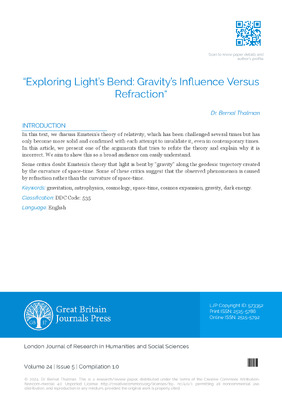 “Exploring Light’s Bend: Gravity’s Influence Versus Refraction”