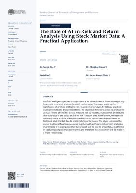 The Role of AI in Risk and Return Analysis using Stock Market Data: A Practical Application