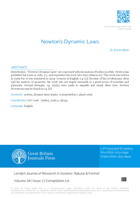 Newtons Dynamic Laws