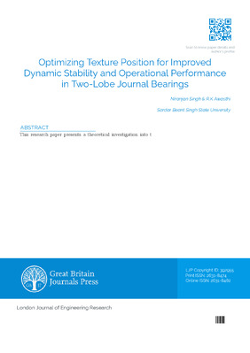 Optimizing Texture Position for Improved Dynamic Stability and Operational Performance in two-lobe Journal Bearings