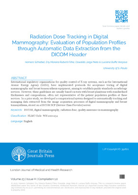 Radiation dose Tracking in Digital Mammography: Evaluation of Population Profiles Through Automatic Data Extraction from the DICOM Header