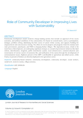 Role of Community Developer in Improving Lives with Sustainability