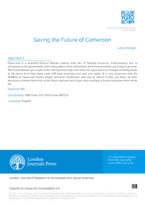 Saving the Future of Cameroon