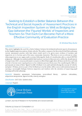 Seeking to Establish a Better Balance between the Technical and Social Aspects of Assessment Practices