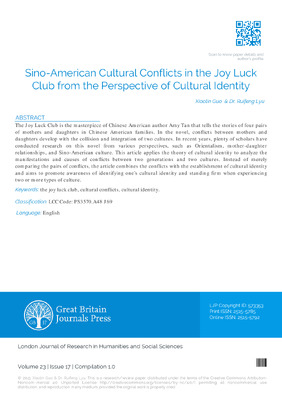 Sino-American Cultural Conflicts in the Joy Luck Club from the Perspective of Cultural Identity