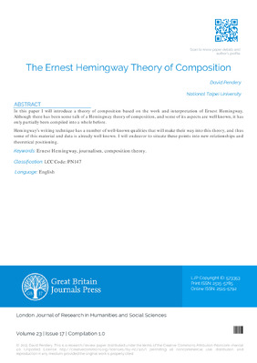 The Ernest Hemingway Theory of Composition