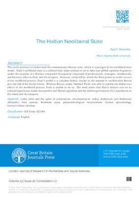 The Haitian Neoliberal State