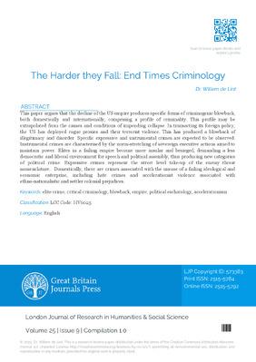 The Harder they Fall – End Times Criminology
