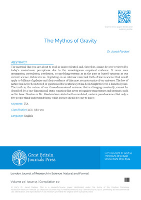 The Mythos of Gravity