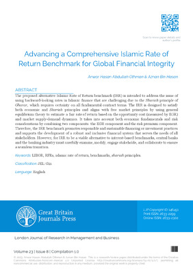 Advancing a Comprehensive Islamic Rate of Return Benchmark for Global Financial Integrity
