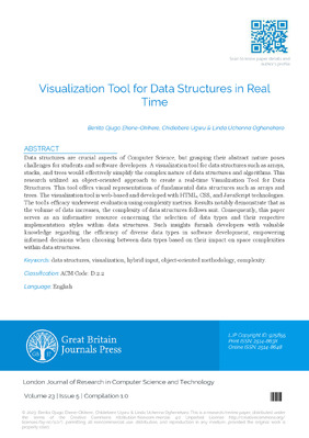 Visualization Tool for Data Structures in Real Time