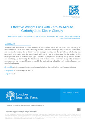 Effective Weight Loss with Zero-to-Minute Carbohydrate Diet in Obesity