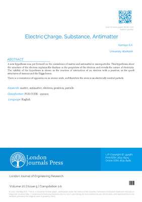 Electric Charge, Substance, Antimatter