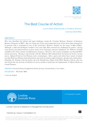 The Best Course of Action