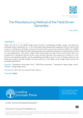 The Manufacturing Method of the Field Driven Generator