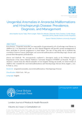 Urogenital Abnormalities Associated to Anorectal Malformations and Hirschsprung’s Disease