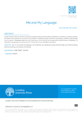 Me and My Language